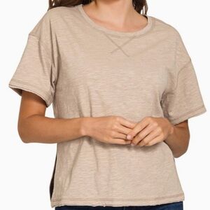 Cotton Slub Short Sleeve - Ash Mocha